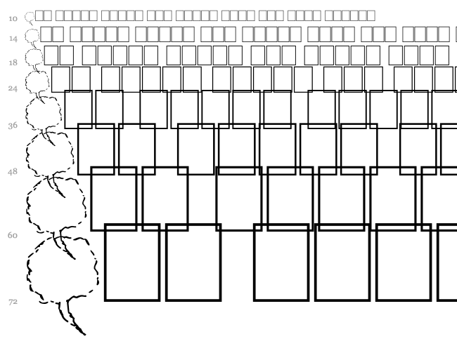 Comix Bubbles font waterfall